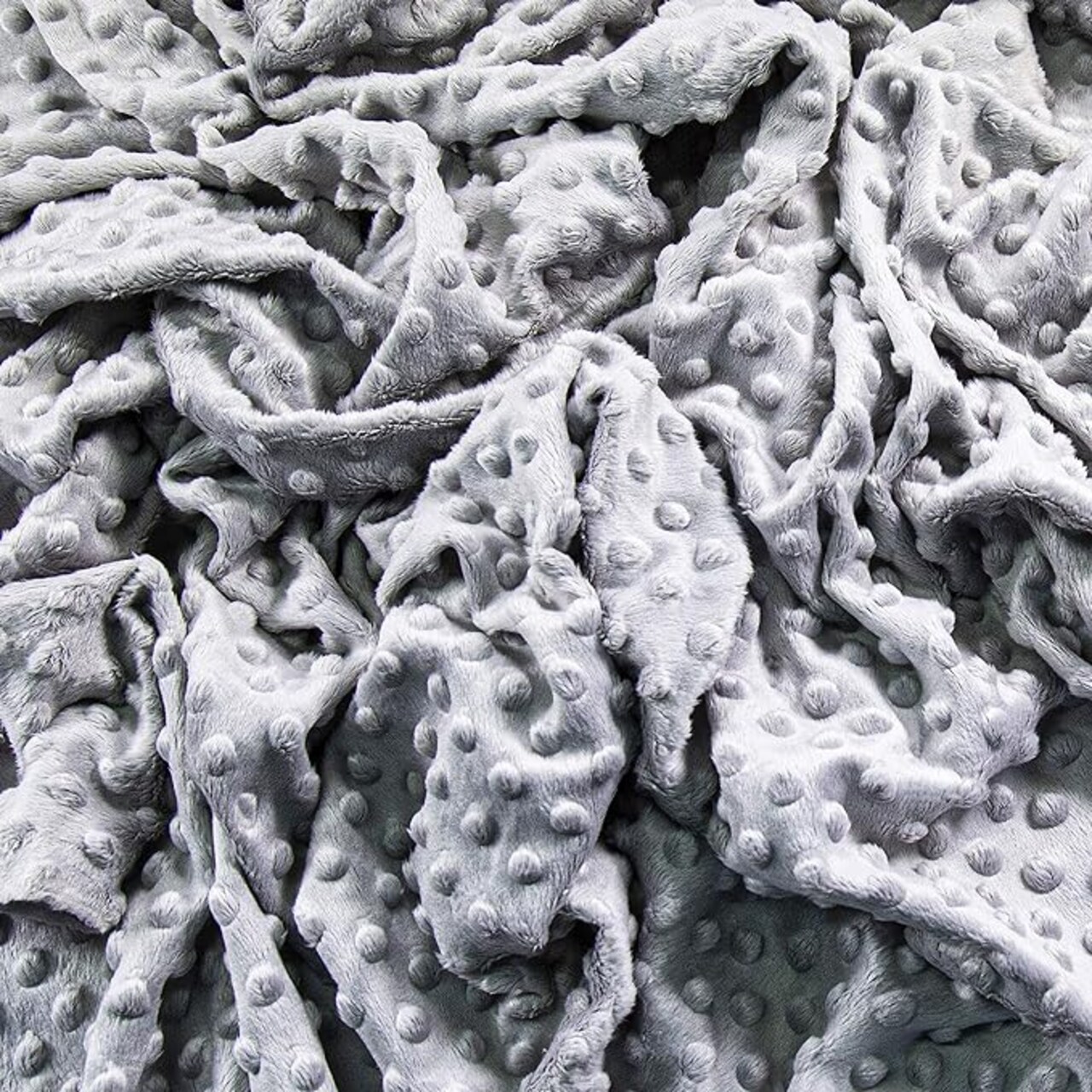 FabricLA Minky Fabric by The Yard | Oeko-TEX Certified Plush Fabric | Soft Minky Dimple Dot Cuddle Fabric | 60" inches Wide | Baby Blanket, Apparel, Throws